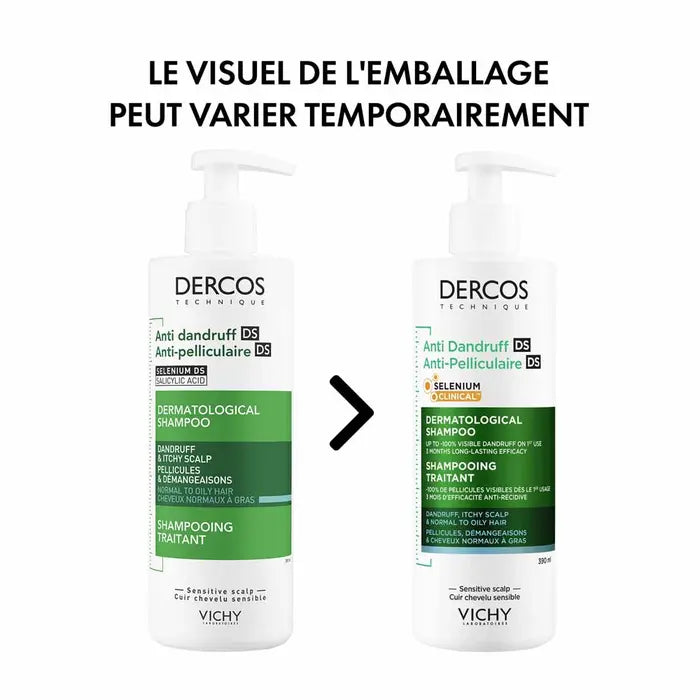 Vichy Dercos Anti-Dandruff Shampoo For Normal To Oily Hair 390 ml